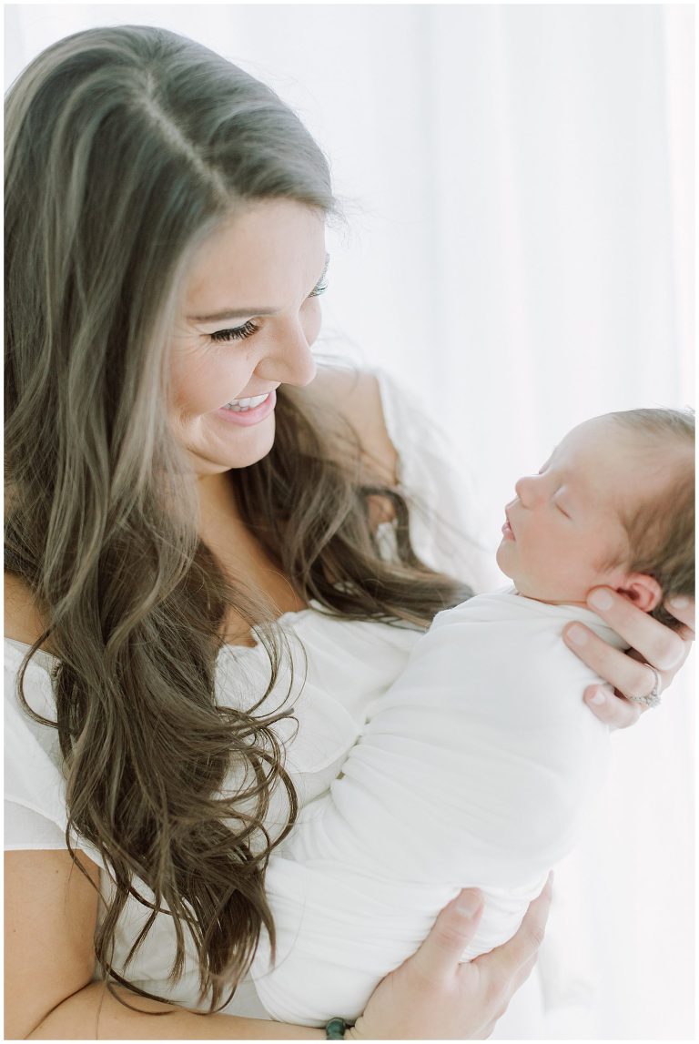 newborn boy and mom
